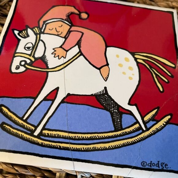 Ursula Dodge Christmas Themed Cups and Coordinating Coasters set of 4 - Picture 8 of 15